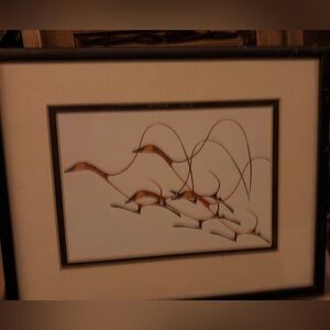 Abstract Art Print in Black Frame